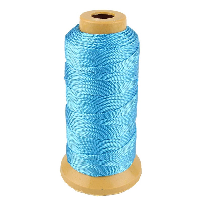 McFanBe 656 Feet Twisted Nylon Line Twine String Cord for Gardening Marking DIY Projects Crafting Masonry (Light Blue, 1mm-656 feet) - Image 1